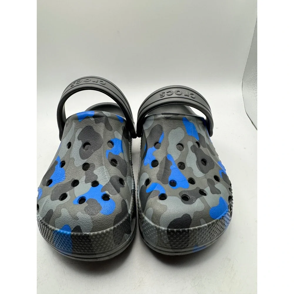 Crocs Classic Camo Blue Gray Clog Sandals Shoes kids Size 13 - Picture 2 of 6